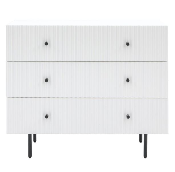 Halton 3 Drawer Chest White By Gallery Living | Style Our Home