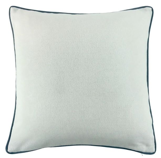 Lge Slub Cream With Blue Piping And Blue Rev by Malini | Style Our Home
