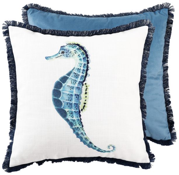 Prnted And Emb Sea Horse With Fringe by Malini | Style Our Home
