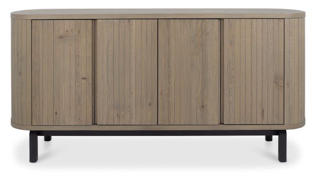 Vega Grey Oiled Oak & Peppercorn Wide Sideboard by Bentley Designs | Style Our Home