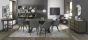 Tivoli Weathered Oak 6-8 Seater Table & 6 Dali Grey Velvet Chairs by Bentley Designs | Style Our Home
