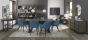 Tivoli Weathered Oak 6-8 Seater Table & 6 Dali Petrol Blue Velvet Chairs by Bentley Designs | Style Our Home
