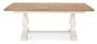 Belgrave Two Tone 6-8 Seater Table & 6 Oak Chairs in Rustic Tan Faux Leather by Bentley Designs | Style Our Home