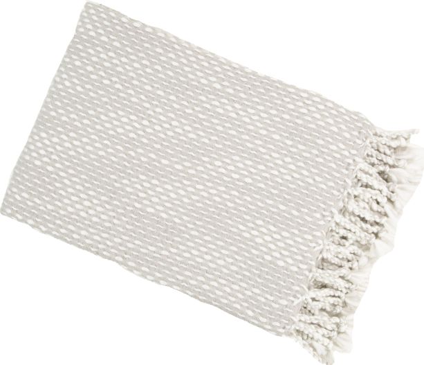 Raindrop Effect Throw Ivory/Silver by Malini | Style Our Home