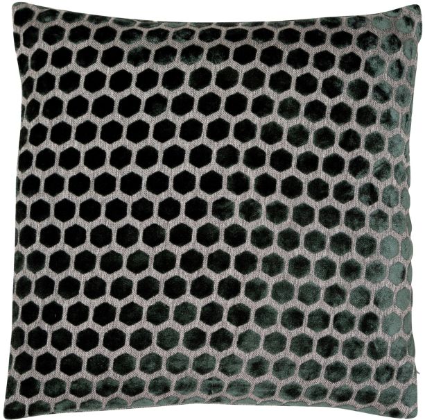 Large Hex Cut Velvet Pine Green by Malini | Style Our Home