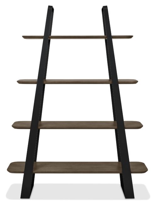 Emerson Weathered Oak & Peppercorn Open Display Unit by Bentley Designs | Style Our Home