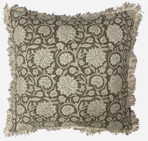 Block Printed Cushion Natural Cms by Malini | Style Our Home