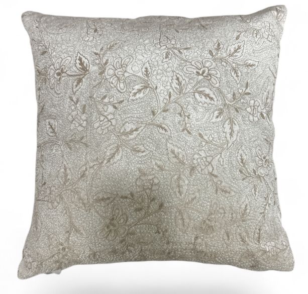 White Delicate Floral Emb With Gold by Malini | Style Our Home