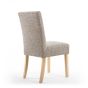 Belgraone Oatmeal Tweed Effect Waffle Back Dining Chair – Natural Legs (2pk)