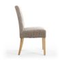 Belgraone Oatmeal Tweed Effect Waffle Back Dining Chair – Natural Legs (2pk)