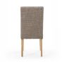 Belgraone Oatmeal Tweed Effect Waffle Back Dining Chair – Natural Legs (2pk)