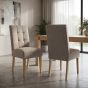Alderfield Mocha Weave Waffle Back Dining Chair – Natural Legs (2pk) by Shankar | Style Our Home