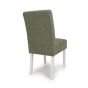 Alderfield Green Weave Waffle Back Dining Chair – White Legs (2pk)
