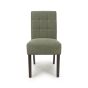 Alderfield Green Weave Waffle Back Dining Chair – Walnut Legs (2pk)