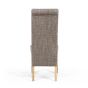 Ashbourlio Tweed Effect Roll Back Dining Chair – Natural Legs (2pk)