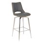 Somerwick Graphite Grey Swivel Bar Chair – Stainless Steel Legs