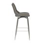 Somerwick Graphite Grey Swivel Bar Chair – Stainless Steel Legs