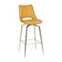 Somerwick Yellow Swivel Bar Chair – Stainless Steel Legs