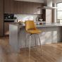 Somerwick Yellow Swivel Bar Chair – Stainless Steel Legs by Shankar | Style Our Home