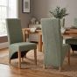 Harrinson Green Hexagonal Weave Wave Back Dining Chair – Natural Legs (2pk) by Shankar | Style Our Home