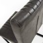 Langfland Brownish Grey Leather Effect Industrial Dining Chair – Dark Grey Cantilever Legs (2pk)