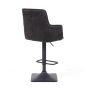Camdpark Twin Tone Suede Effect Swivel Bar Stool – Iron Grey Base (2pk)