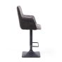 Camdpark Twin Tone Suede Effect Swivel Bar Stool – Iron Grey Base (2pk)
