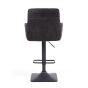 Camdpark Twin Tone Suede Effect Swivel Bar Stool – Iron Grey Base (2pk)