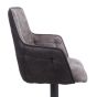 Camdpark Twin Tone Suede Effect Swivel Bar Stool – Iron Grey Base (2pk)