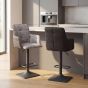 Camdpark Twin Tone Suede Effect Swivel Bar Stool – Iron Grey Base (2pk) by Shankar | Style Our Home
