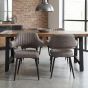 Pembrton Mid-Century Leather Style Dining Chair – Grey with Black Metal Legs (2pk) by Shankar | Style Our Home