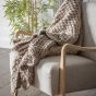Mossano Chunky Knitted Throw Oatmeal by Gallary Living | Style Our Home