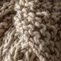 Mossano Chunky Knitted Throw Oatmeal