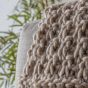 Mossano Chunky Knitted Throw Oatmeal