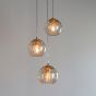 Dimplano 3 Pendant Light Satin Brass