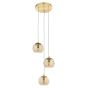 Dimplano 3 Pendant Light Satin Brass