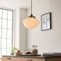 Camberano 1 Pendant Light Bright Nickel Opal Glass by Gallary Living | Style Our Home