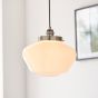 Camberano 1 Pendant Light Bright Nickel Opal Glass