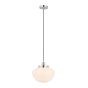 Camberano 1 Pendant Light Bright Nickel Opal Glass