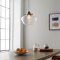 Camberano 1 Pendant Light Antique Brass Clear by Gallary Living | Style Our Home