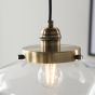 Camberano 1 Pendant Light Antique Brass Clear