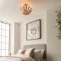 Delphano 3 Ceiling Light Gold Leaf