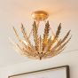 Delphano 3 Ceiling Light Gold Leaf