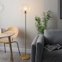Hoopano Floor Light Brushed Gold by Gallary Living | Style Our Home