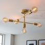 Studiano 5 Ceiling Light Satin Brass by Gallary Living | Style Our Home