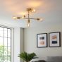 Studiano 5 Ceiling Light Satin Brass
