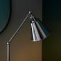 Halano Task Floor Lamp Bright Nickel