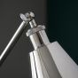 Halano Task Floor Lamp Bright Nickel