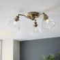 Hansano 3 Ceiling Light Antique Brass by Gallary Living | Style Our Home