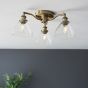 Hansano 3 Ceiling Light Antique Brass